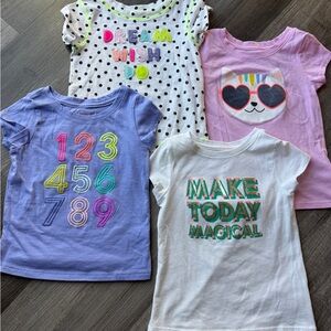 Cat & Jack Toddler Girl 18 Month Colorful Graphic T-Shirt Set